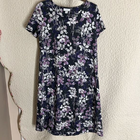 NWT J.Jill Short Sleeve Floral Dress - Picture 1 of 7